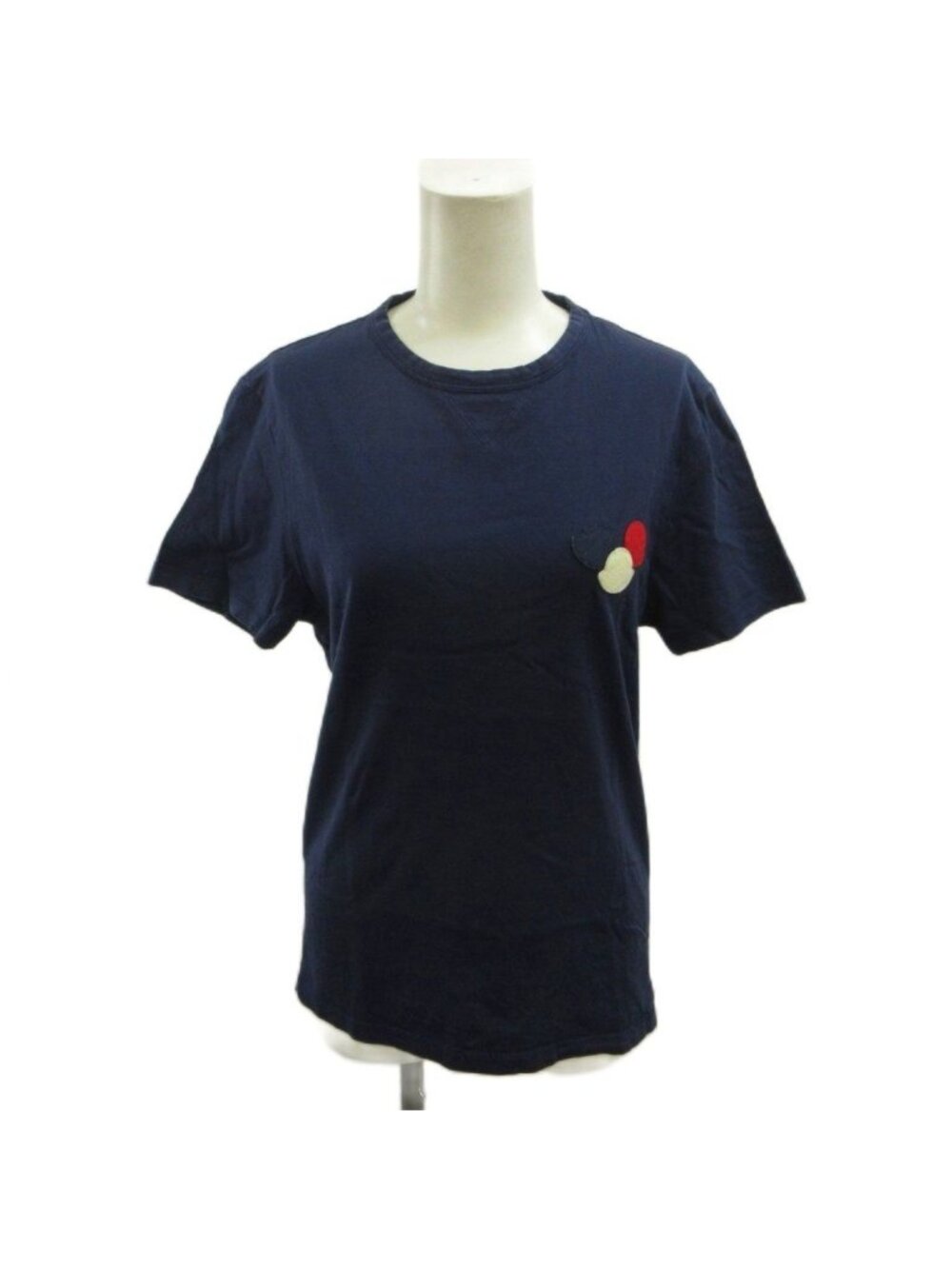 Moncler Maglia T-Shirt Cotton Crew Neck Short Sleeve Fabric Navy S